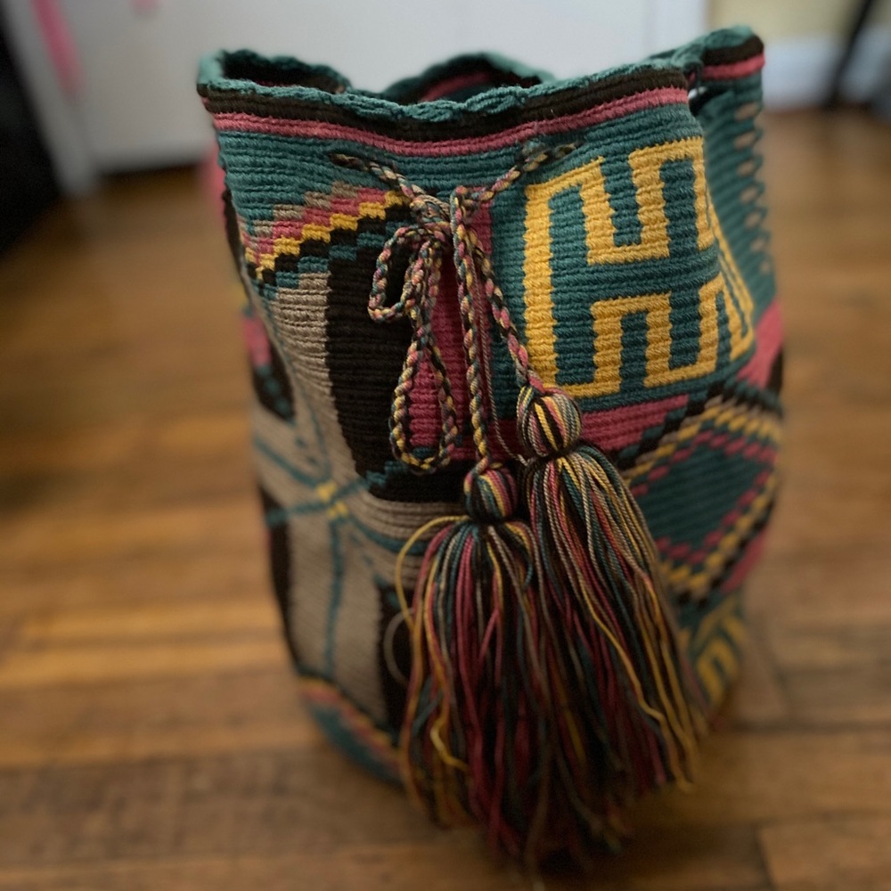 Handmade multicolored Tote/bucket Bag